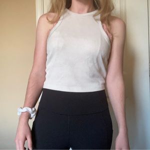 White Halter Crop Top